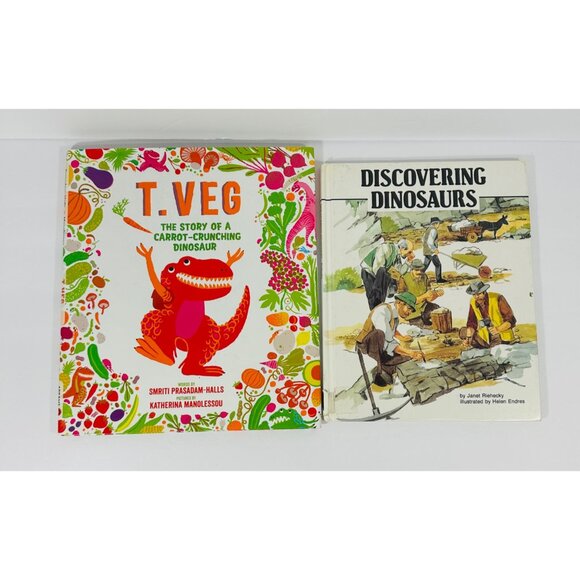 Dinosaur & Animal Children Books T Veg Discovering Dinosaurs & Milk And Cookies - Picture 2 of 5